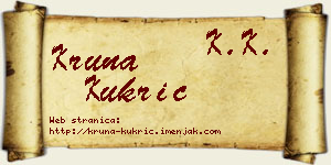 Kruna Kukrić vizit kartica